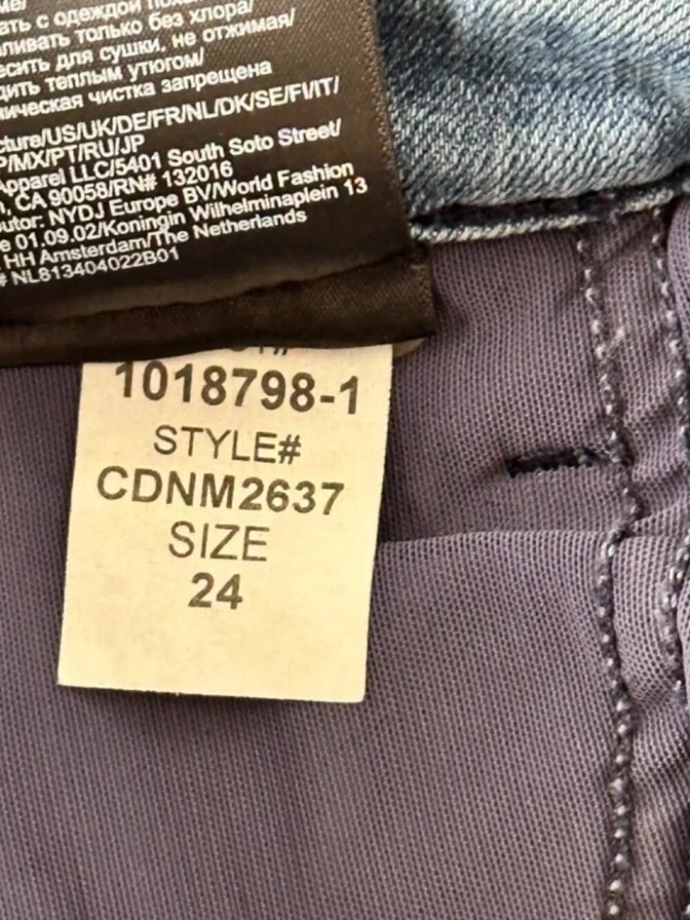 NYDJ Curve 360 Straight Ankle Slit Cropped Jeans Women's Size 24 - Picture 2 of 11